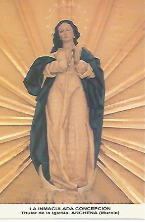 POSTAL 54511: Immaculada Concepcion. Archena Murcia