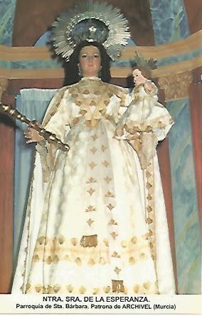 POSTAL 54554: Virgen de la Esperanza. Archivel Murcia