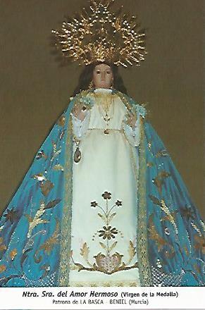 POSTAL 54555: Nuestra Señora del Amor Hermoso o Virgen de la Medalla. Beniel Murcia