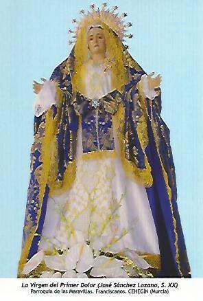 POSTAL 54556: La Virgen del Primer Dolor. Cehegin Murcia