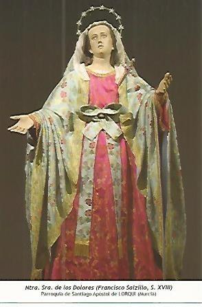 POSTAL 54231: Nuestra Señora de los Dolores de Francisco Salzillo siglo XVIII. Lorqui Murcia