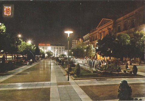 Postal 048905 : Murcia. Glorieta de España. Vista nocturna