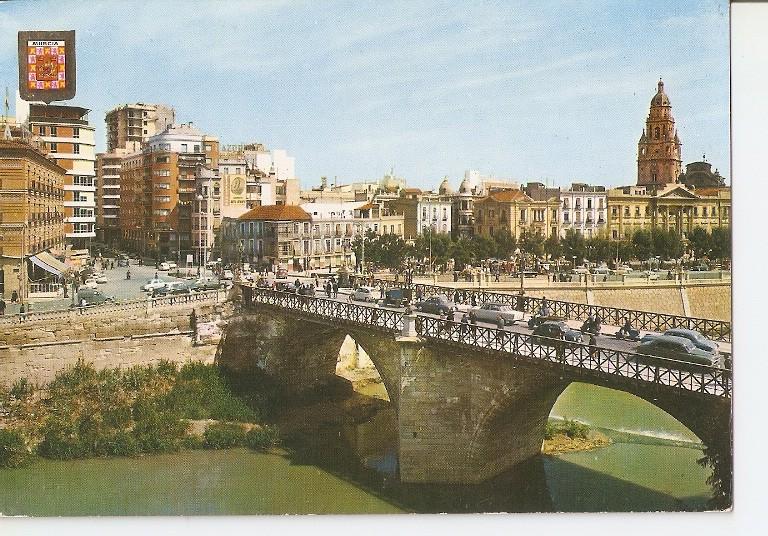 Postal 049530 : Murcia. Puente viejo Plaza Martinez Tornel Via Jose Antonio