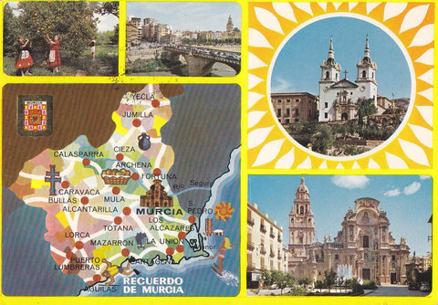 Postal 61173 : Murcia. Huertanas - Puente viejo Santuario Ntra. Sra. De la Fuensanta. Catedral