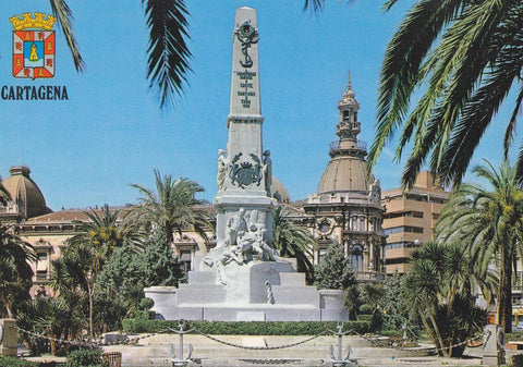 Postal 62019 : Cartagena (Murcia). Monumento a los heroes de Cavite y Santiago de Cuba