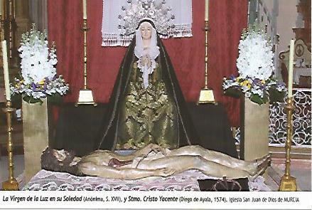 POSTAL 18518: La Virgen de la Luz en su Soledad. Murcia