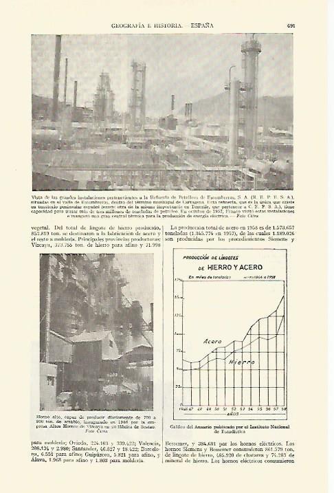 LAMINA ESPASA 21707: Refineria de Petroleos de Escombreras en Murcia