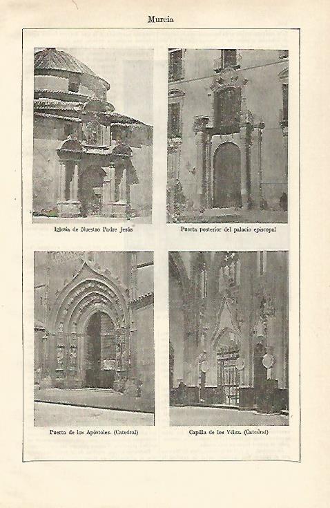 LAMINA ESPASA 24540: Iglesias y Catedral de Murcia