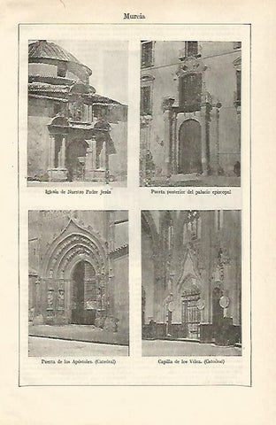 LAMINA ESPASA 24540: Iglesias y Catedral de Murcia