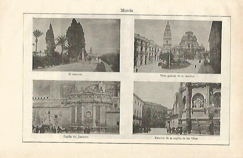 LAMINA ESPASA 24543: Malecon Catedral y Capillas de Murcia