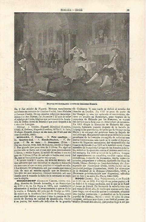 LAMINA ESPASA 30197: Despues del matrimonio por W. Hogarth