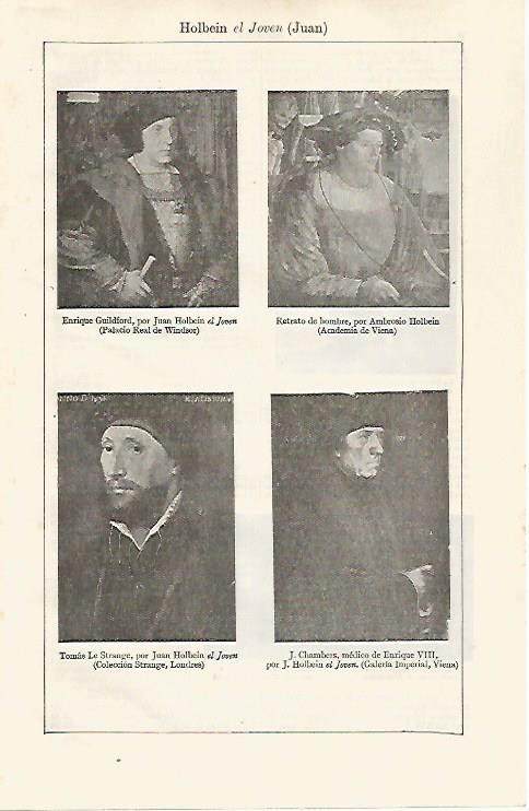 LAMINA ESPASA 30210: Obras de Holbein el Joven