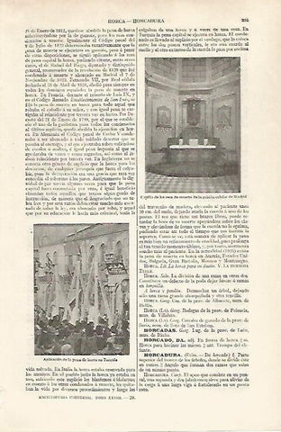 LAMINA ESPASA 30230: Capilla de los reos de muerte de la prision de Madrid