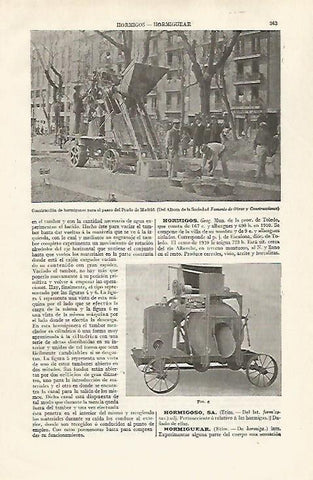 LAMINA ESPASA 30235: Construccion del Paseo del Prado de Madrid