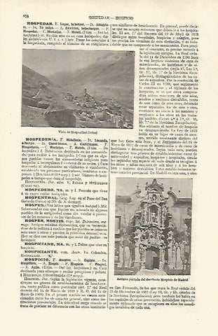 LAMINA ESPASA 30241: Hospenthal Suiza y el antiguo Hospicio de Madrid
