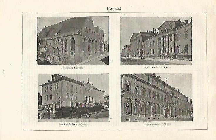 LAMINA ESPASA 30251: Hospital de Burgos Moscu Milan y Oporto