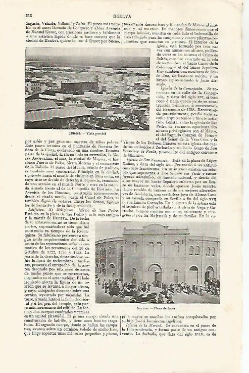LAMINA ESPASA 30264: Plaza de toros de Huelva