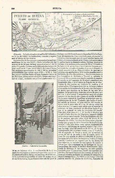 LAMINA ESPASA 30265: Plano del Puerto de Huelva