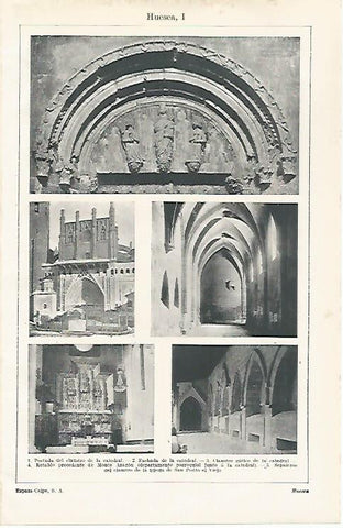 LAMINA ESPASA 30276: Catedral de Huesca