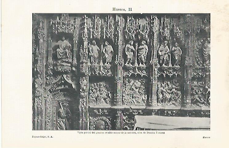 LAMINA ESPASA 30279: Retablo mayor de la Catedral de Huesca
