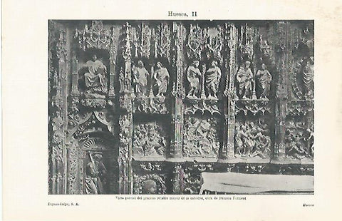 LAMINA ESPASA 30279: Retablo mayor de la Catedral de Huesca