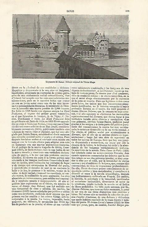 LAMINA ESPASA 30284: El puente de Marne por Victor Hugo