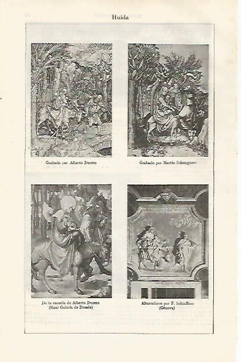 LAMINA ESPASA 30285: Grabados de Furero Schongauer y Schiaffino