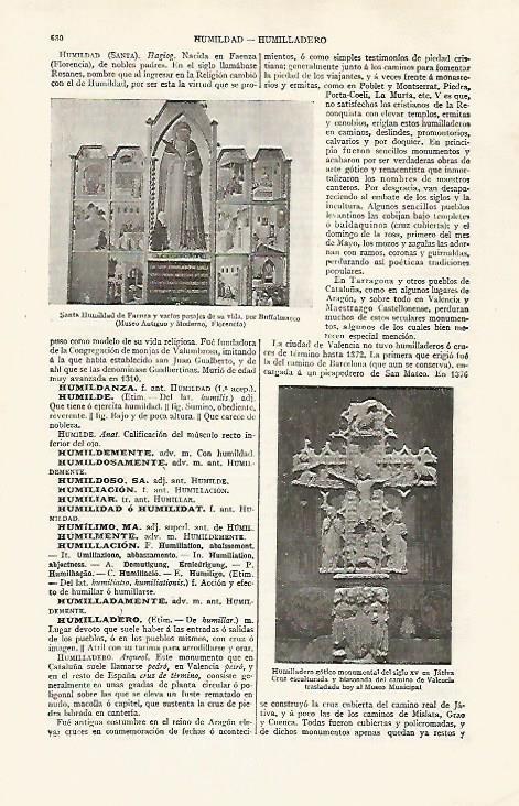 LAMINA ESPASA 30289: Santa humildad de Faenza en Florencia
