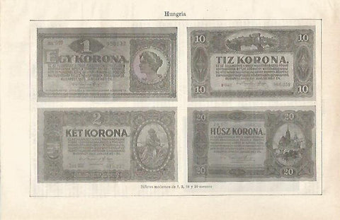 LAMINA ESPASA 30293: Billetes de Hungria
