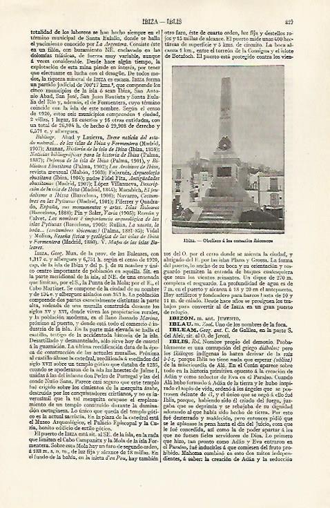 LAMINA ESPASA 30305: Obelisco a los corsarios de Ibiza