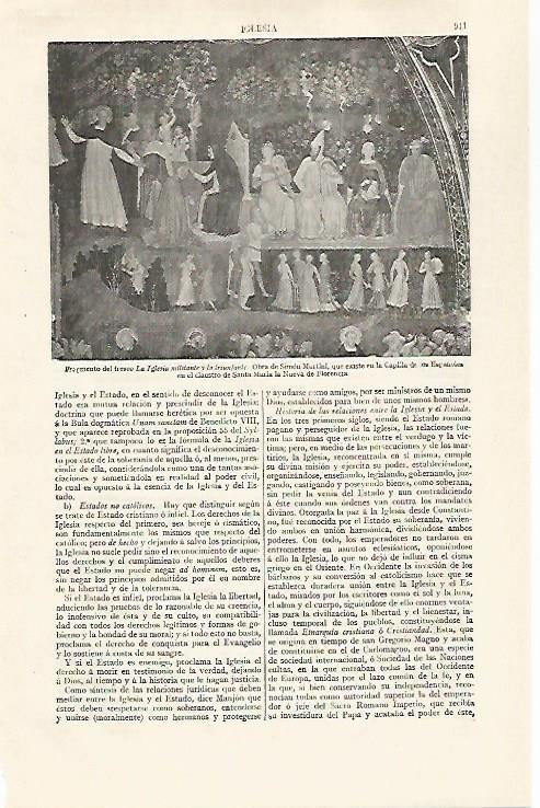 LAMINA ESPASA 30316: Fresco La Iglesia militante y la triunfante en Florencia