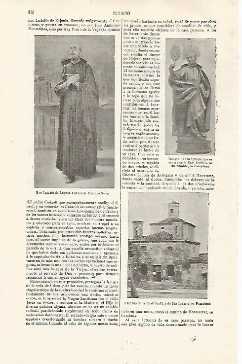 LAMINA ESPASA 30317: San Ignacio de Loyola por Serra