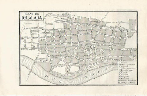 LAMINA ESPASA 30322: Plano de Igualada Barcelona