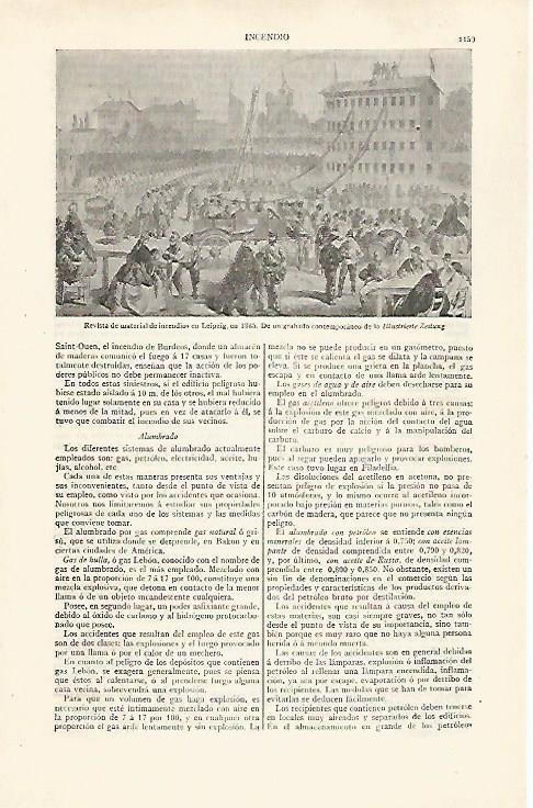 LAMINA ESPASA 30335: Revista de material de incendios en Leipzig