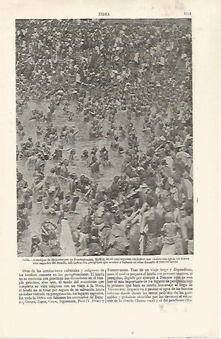 LAMINA ESPASA 30350: Estanque de Mahamakam en Madras India