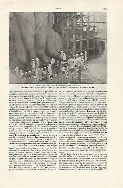 LAMINA ESPASA 30352: Adoracion en Gomateswara India