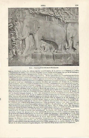 LAMINA ESPASA 30357: Roca de Mavalipuram India