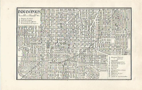 LAMINA ESPASA 30358: Plano de Indianopolis Estados Unidos