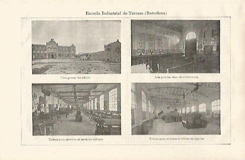 LAMINA ESPASA 30364: Escuela Industrial de Terrassa Barcelona