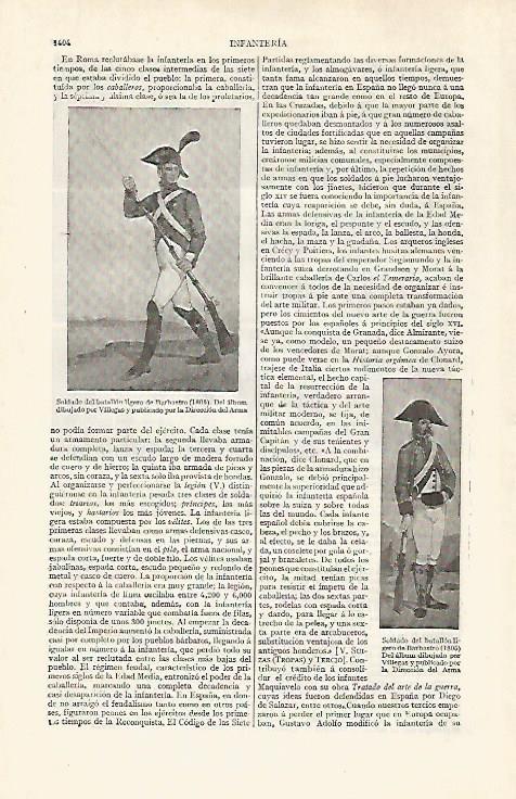 LAMINA ESPASA 30368: Soldado del batallon ligero de Barbastro
