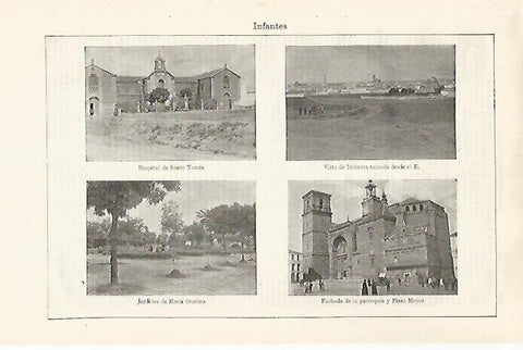LAMINA ESPASA 30372: Vistas de Infantes Ciudad Real