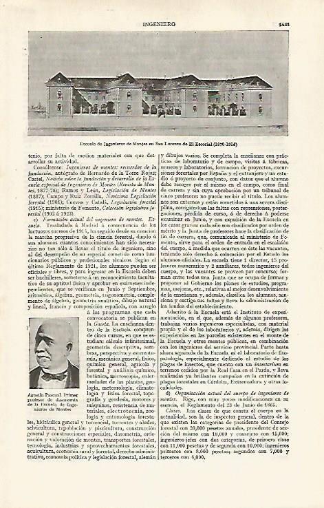 LAMINA ESPASA 30378: Escuela de Ingeniereos de Montes de San Lorenzo de El Escorial