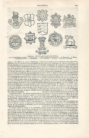 LAMINA ESPASA 30390: Emblemas del ejercito de Inglaterra