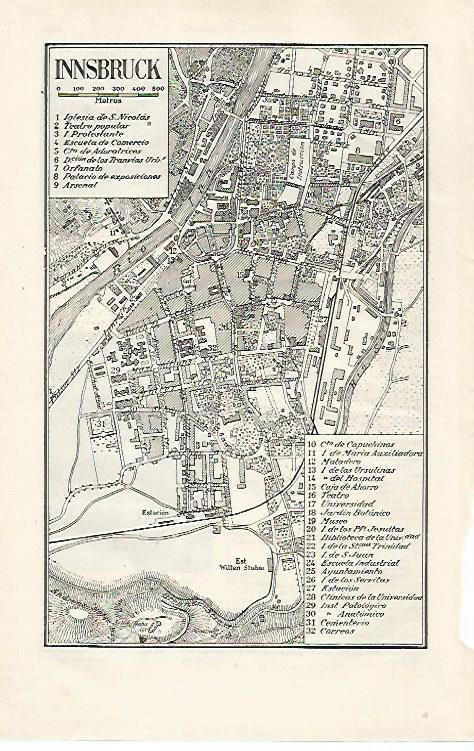 LAMINA ESPASA 30398: Plano de Innsbruck Austria