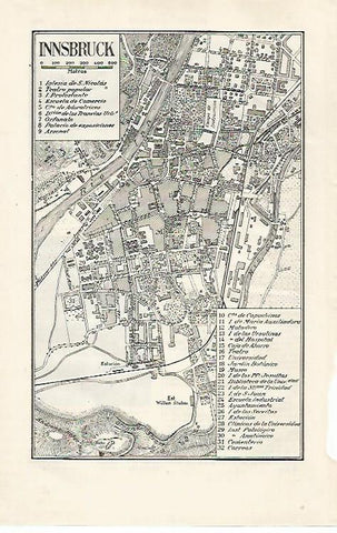LAMINA ESPASA 30398: Plano de Innsbruck Austria