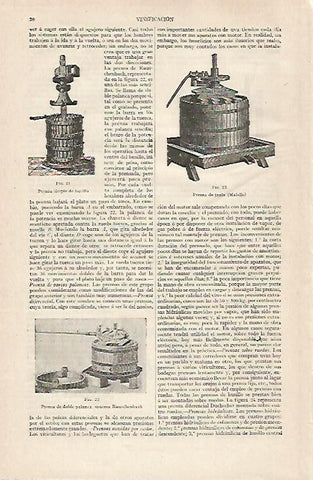LAMINA ESPASA 30409: Prensas de uva