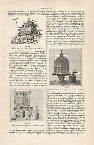 LAMINA ESPASA 30410: Tipos de prensas de uva