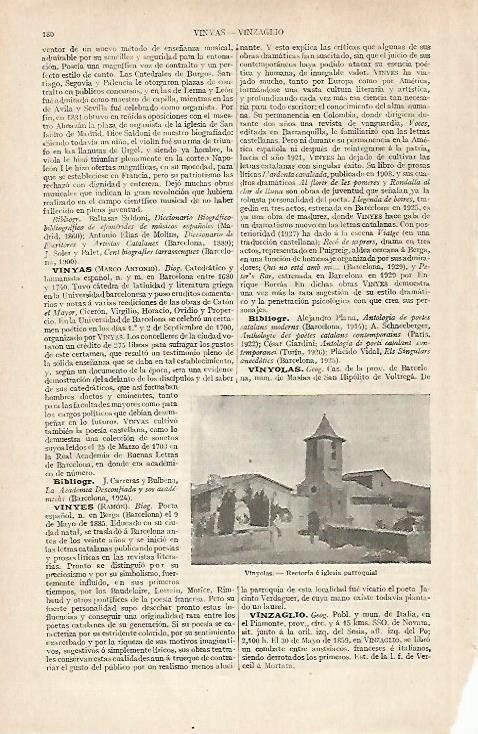 LAMINA ESPASA 30411: Iglesia de Vinyoles Barcelona