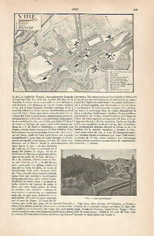 LAMINA ESPASA 30420: Plano de Vire Francia