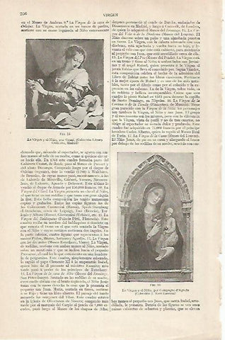 LAMINA ESPASA 30424: La Virgen y el Niño por Cirani y D Agnolo